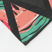 Couverture Polaire Motif de pastèque Abstrait tiré à la main (Coin)