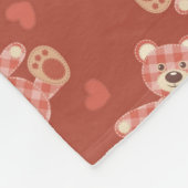 Couverture Polaire motif de patchwork d'ours (Coin)