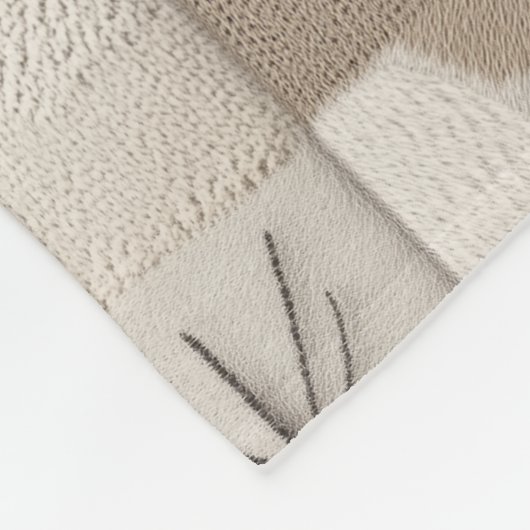 Couverture Polaire Motif de patchwork neutre et confortable (Coin)