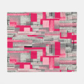 Couverture Polaire motif de patchwork numérique aquarelle transparent (Devant (Horizontal))