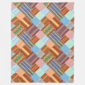 Couverture Polaire Motif de patchwork tribal confortable (Devant)
