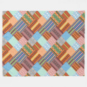 Couverture Polaire Motif de patchwork tribal confortable (Devant (Horizontal))