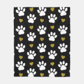 Couverture Polaire Motif De Pâtes, Pâtes De Chien, Pâtes Blanches, Co (Devant)