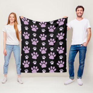Couverture Polaire Motif De Pâtes, Pâtes Lilac, Pâtes De Chien, Empre