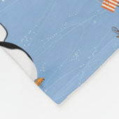 Couverture Polaire Motif de patinage de pingouins (Coin)