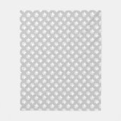 Couverture Polaire Motif de pattes grises et blanches (Devant)