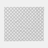 Couverture Polaire Motif de pattes grises et blanches (Devant (Horizontal))