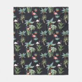 Couverture Polaire Motif de paume d'aquarelle (Devant)