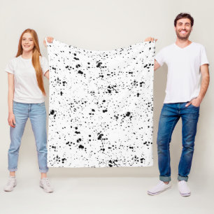 Couverture Polaire Motif de peinture noire