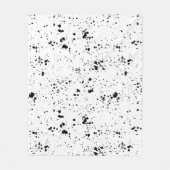Couverture Polaire Motif de peinture noire (Devant)