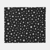 Couverture Polaire Motif de perle sur fond noir (Devant (Horizontal))