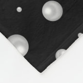 Couverture Polaire Motif de perle sur fond noir (Coin)