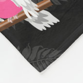 Couverture Polaire Motif de perroquet de galah rose et violet (Coin)