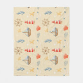 Couverture Polaire Motif de phare Boho Nautical Boat (Devant)