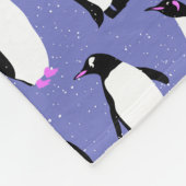 Couverture Polaire Motif de pingouin d'hiver mignon (Coin)
