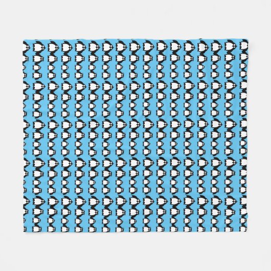 Couverture Polaire Motif de pingouins mignons (Devant (Horizontal))