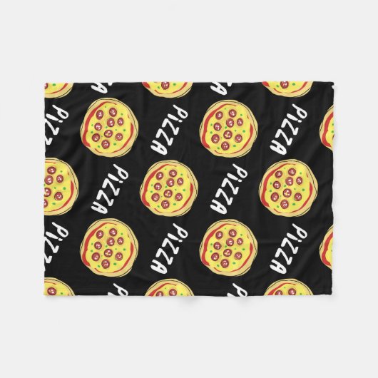 Couverture Polaire Motif de pizza (Devant (Horizontal))