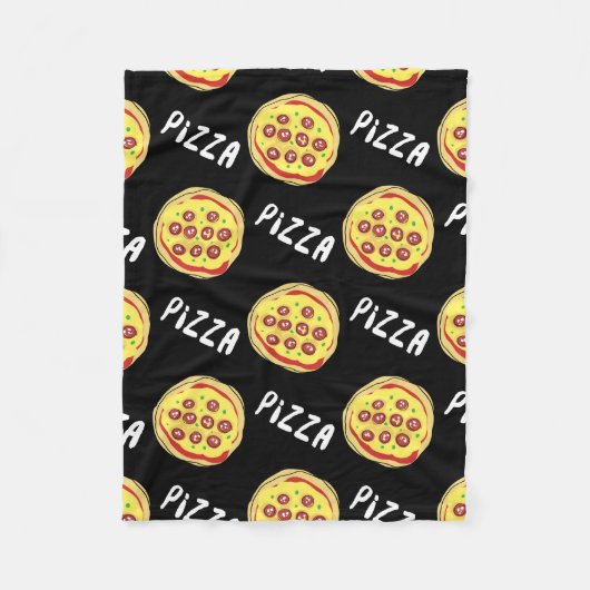Couverture Polaire Motif de pizza (Devant)
