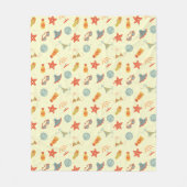 Couverture Polaire Motif de plage d'été (Devant)