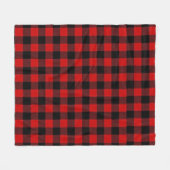 Couverture Polaire Motif de plaid de buffle rouge rustique (Devant (Horizontal))