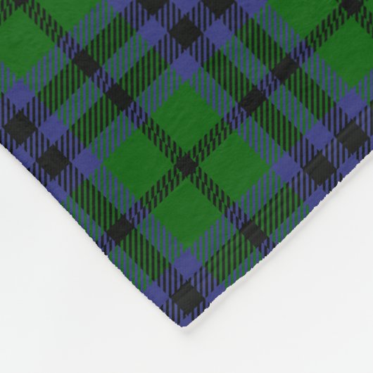 Couverture Polaire Motif de plaid de tartan de famille d'Austin (Coin)