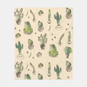 Couverture Polaire Motif de plantes de cactus (Devant)