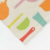 Couverture Polaire Motif de plats (Coin)