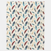 Couverture Polaire Motif de plume amérindien du sud-ouest (Devant)