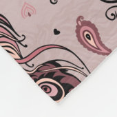 Couverture Polaire Motif de plume de paon (Coin)