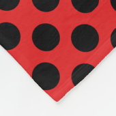 Couverture Polaire Motif de point chic mignon noir rouge de polka de (Coin)