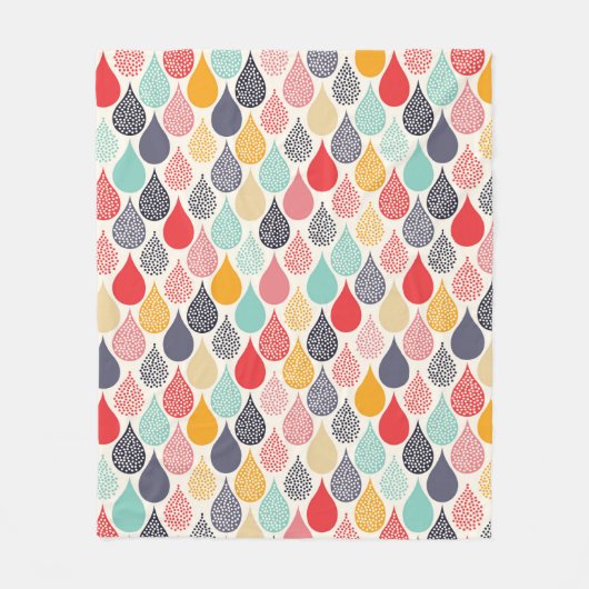 Couverture Polaire Motif de point d'art pop Raindrop (Devant)