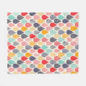 Couverture Polaire Motif de point d'art pop Raindrop (Devant (Horizontal))