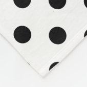 Couverture Polaire Motif de point noir et blanc de polka (Coin)