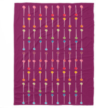 Motif de point rétro coloré Throw Bla Fleece Blank
