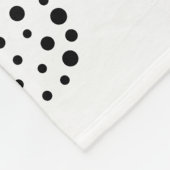 Couverture Polaire Motif de points abstraits noir et or (Coin)