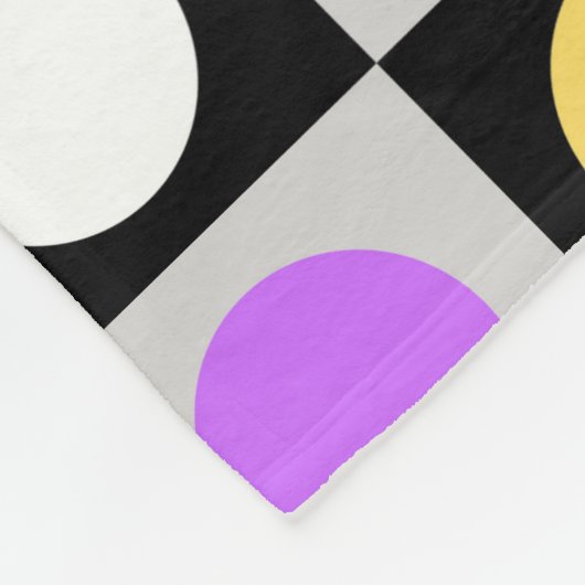 Couverture Polaire Motif de points de cercle géométriques (Coin)