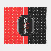 Couverture Polaire Motif de points noirs et rouges (Devant (Horizontal))