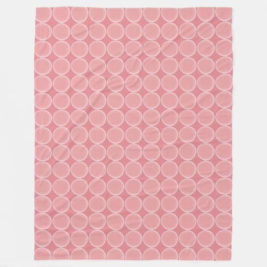 Couverture Polaire Motif de points rose aquarelle (Devant)