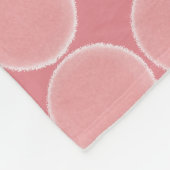 Couverture Polaire Motif de points rose aquarelle (Coin)