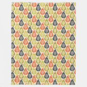 Couverture Polaire Motif de poires de gribouillage rétro (Devant)