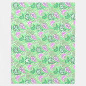 Couverture Polaire Motif de pois abstrait de concombres turcs (Devant)