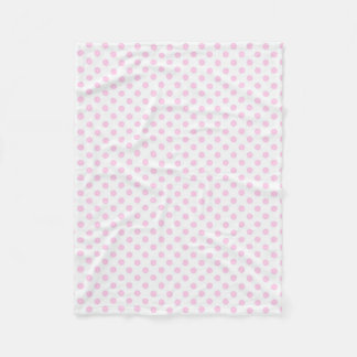 Couverture Polaire Motif de pois blanc rose mignon à la mode