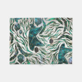 Couverture Polaire Motif de poisson stingray et squelette Abalone (Devant (Horizontal))