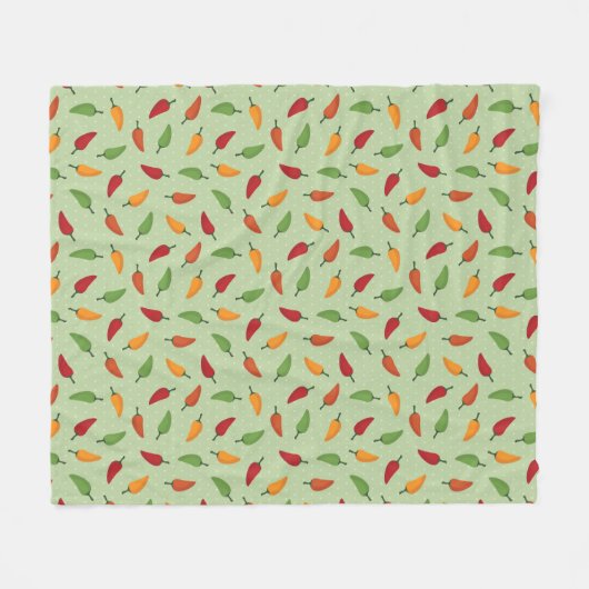 Couverture Polaire Motif de poivre de piments (Devant (Horizontal))