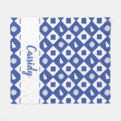 Couverture Polaire Motif de Pom-pom girl bleu (Devant (Horizontal))