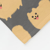 Couverture Polaire Motif de Pomeranian (Coin)