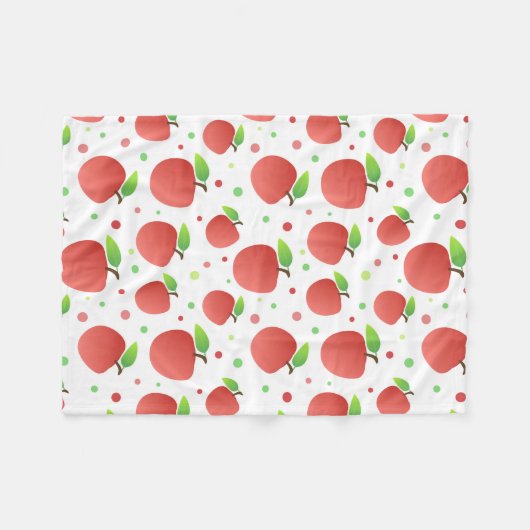 Couverture Polaire Motif de pommes (Devant (Horizontal))
