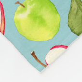 Couverture Polaire Motif de pommes d'aquarelle (Coin)