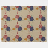 Couverture Polaire Motif de pot de fleurs (Devant (Horizontal))