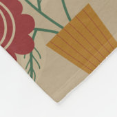 Couverture Polaire Motif de pot de fleurs (Coin)